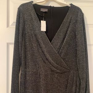 Beautiful silver wrap dress NWT